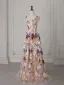 Flower Fairy Multi-Colors Lace Flower Appliques Prom Dresses 2025 A-Line / Princess Spaghetti Straps Sleeveless Backless Floor-Length / Long Formal Dresses
