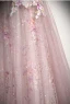 Schöne Rosa Perlenstickerei Applikationen Pailletten Ballkleider 2024 A Linie Off Shoulder Kurze Ärmel Rückenfreies Lange Ball Festliche Kleider