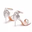 Sexy Weiß Strass Brautschuhe 2023 Knöchelriemen 9 cm Stilettos Peeptoes Hochzeit Sandaletten Hochhackige