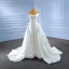 Haut de Gamme Ivoire Trompette / Sirène Corset Robe De Mariée 2023 Bustier Perlage Perle Paillettes Sans Manches Dos Nu Tribunal Train Mariage