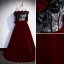 Elegante Bordeaux Suede Velour Galajurken 2023 A lijn Uit De Schouder Korte Mouwen Ruglooze Strik Sweep Trein Gala Gelegenheid Jurken