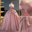 Simple Rose Sombre Organza Robe De Bal 2023 Robe Boule Bustier Sans Manches Dos Nu Longue Promo Robe De Ceremonie