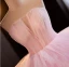 Charmant Rougissant Rose Volants en Cascade Volants Robe De Bal 2024 Robe Boule Bustier Sans Manches Dos Nu Train De Balayage Promo Robe De Ceremonie