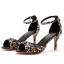 Sexy Noire Multi-Couleurs Faux Diamant Cocktail Sandales Femme 2023 Bride Cheville 7 cm Talons Aiguilles Peep Toes / Bout Ouvert Sandales Talons Hauts