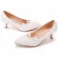 Élégant Blanche En Dentelle Fleur Chaussure De Mariée 2022 5 cm Talons Aiguilles À Bout Pointu Mariage Escarpins Talons Hauts