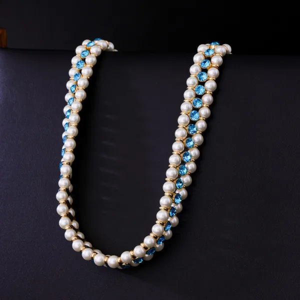 Fashion White Handmade  Rhinestone Pearl Prom Bracelets Necklaces Accessories 2025