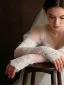 Simple Blanche En Dentelle Fleur Mariage Gants Mariage 2026 Tulle