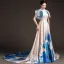 Vintage / Retro Chinese style Champagne Evening Dresses 2023 A-Line / Princess High Neck Sleeveless Backless Court Train Evening Party Formal Dresses