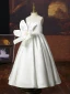 Chic / Beautiful White Birthday Appliques Flower Girl Dresses 2023 A-Line / Princess Scoop Neck Sleeveless Backless Floor-Length / Long