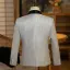 Mode 6 pièces Manches Longues Argenté Costume Garçon Mariage 2025 Bijoux De Corps Manteau Pantalon Chemise Cravate Gilet Mariage