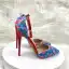 Fashion Red Denim Evening Party Womens Shoes 2024 Ankle Strap 12 cm Stiletto Heels Pointed Toe High Heels