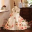 Flower Fairy Ivory Appliques Birthday Short Flower Girl Dresses 2024 Scoop Neck Sleeveless Backless