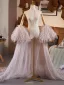 Charming Blushing Pink Tassel Prom Short Sleeve shawl 2025