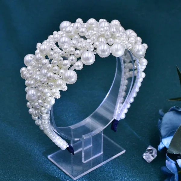 Élégant Blanche Perle Mariage Accessoire Cheveux Mariage 2024