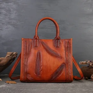 Vintage Bruin Leer Straatkleding Dames Tassen Handtas 2023