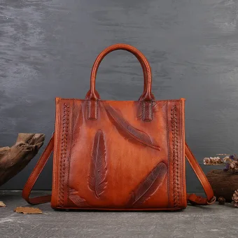 Vintage Retro Brown Leather Street Wear Women S Bags Handbag 2023