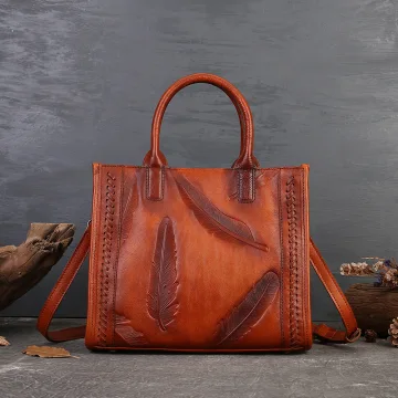 Vintage Originale Marron Cuir Vêtement De Rue Sacs Pour Femmes Sac À Main 2023