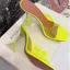Sexy Transparent Vêtement de rue Vert Sandales Femme 2022 9 cm Talons Aiguilles Peep Toes / Bout Ouvert Sandales Talons Hauts