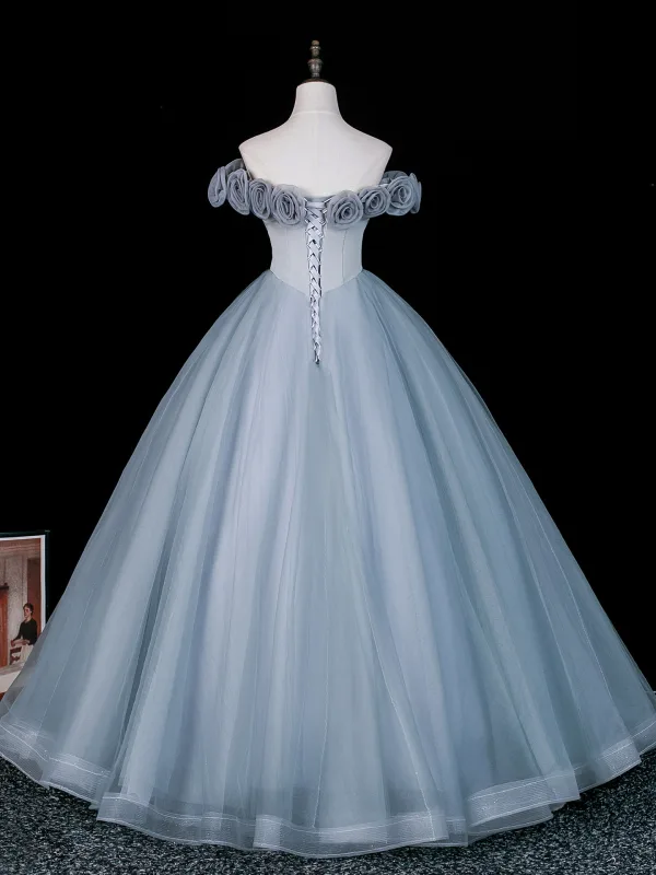 Elegante Himmelblau Applikationen Lange Ballkleider 2026 Ballkleid Off Shoulder Kurze Ärmel Rückenfreies Festliche Kleider