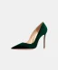 Mooie / Prachtige Donkergroen Avond Suede Pumps 2025 Leer 10 cm Naaldhakken / Stiletto Spitse Neus Pumps Hoge Hakken