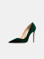 Chic / Beautiful Dark Green Suede Evening Party Pumps 2026 Leather 10 cm Stiletto Heels Pointed Toe High Heels