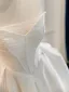 High End Schlicht Ivory / Creme Perlenstickerei Satin Brautkleider / Hochzeitskleider 2026 A Linie Bandeau Ärmellos Rückenfreies Lange