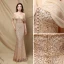 Charming Gold Sequins Evening Dresses 2022 Trumpet / Mermaid Off-The-Shoulder Sleeveless Backless Floor-Length / Long Evening Party Formal Dresses