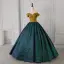 Vintage / Retro Dark Green Floor-Length / Long Prom Dresses 2026 Ball Gown Strapless Sleeveless Backless Formal Dresses
