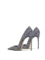 Chic / Belle Gris Promo Fleur Escarpins 2025 Cuir 10 cm Talons Aiguilles À Bout Pointu Escarpins Talons Hauts