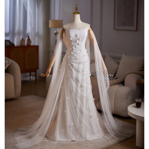 sachin and babi light blue dress Strapless Beaded Lace Mermaid Wedding Dress main image 0