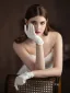 Vintage / Retro Ivory Bow Satin Wedding Bridal Gloves 2025