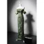 Chinese style Clover Green Printing Prom Cheongsam 2024 Trumpet / Mermaid Off-The-Shoulder Short Sleeve Backless Floor-Length / Long