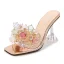 Sexy Gold Crystal Cocktail Party Womens Sandals 2023 9 cm Stiletto Heels Open / Peep Toe Sandals High Heels