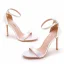 Sexy Blanche Été Soirée Sandales Femme 2023 Bride Cheville 10 cm Talons Aiguilles Peep Toes / Bout Ouvert Sandales Talons Hauts