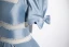 Chic / Beautiful Sky Blue Satin Pearl Prom Dresses 2023 A-Line / Princess Square Neckline Short Sleeve Backless Floor-Length / Long Formal Dresses