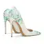 Bling Bling Groen Pailletten Avond Bloemen Pumps 2024 12 cm Naaldhakken / Stiletto Spitse Neus Pumps Hoge Hakken