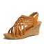 Chic / Beautiful White Summer Street Wear Womens Sandals 2023 7 cm Wedges Open / Peep Toe Womens Sandals