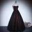 Vintage / Retro Burgundy Prom Dresses 2023 A-Line / Princess Off-The-Shoulder Short Sleeve Backless Floor-Length / Long Prom Formal Dresses