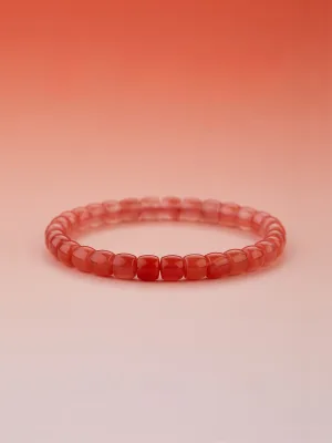 Chic Beautiful Gradient Color Red Handmade Agate Bracelet Accessories 2025