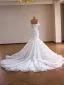 High End Weiß Handgefertigt Perle Strass Brautkleider / Hochzeitskleider 2026 Ballkleid Off Shoulder Kurze Ärmel Rückenfreies Kapelle-Schleppe