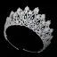 Bling Bling Srebrny Cyrkon Ślub Tiara Ozdoby Do Włosów Ślubne 2024 Akcesoria Stop