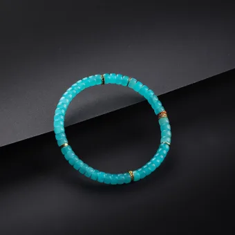 Charming Sky Blue Handmade Natural Crystal Bracelet Accessories 2026