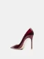 Mode Bordeaux Lakleer Gala Pumps 2025 10 cm Naaldhakken / Stiletto Spitse Neus Pumps Hoge Hakken