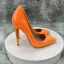 Charming Orange Pumps Patent Leather Snakeskin Print Evening Party Pumps 2025 12 cm Stiletto Heels Pointed Toe High Heels