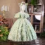 Flower Fairy Sage Green Appliques Birthday Flower Girl Dresses 2025 Ball Gown Spaghetti Straps Pearl Short Sleeve Backless Floor-Length / Long