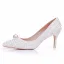 Classic White Pearl 7 cm Stiletto Heels Wedding Shoes 2025 Pointed Toe Wedding Pumps High Heels