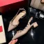 Charming Pool Blue Rivet Evening Party Womens Sandals 2022 Leather 3 cm Low Heel Thick Heels Pointed Toe Womens Shoes