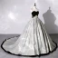 Élégant Noire Daim Robe De Bal 2022 Robe Boule Bustier Sans Manches Dos Nu Chapel Train Robe De Ceremonie
