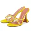 Sexy Lavender Cocktail Party Evening Party Rhinestone Womens Sandals 2023 Satin 9 cm Stiletto Heels Open / Peep Toe Sandals High Heels