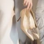 Charming Champagne Heart-shaped Rhinestone Wedding Shoes 2022 Leather 8 cm Stiletto Heels Pointed Toe Wedding Shoes Pumps High Heels